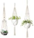 Mkouo Set of 3 Macramé Plant Hangers 1