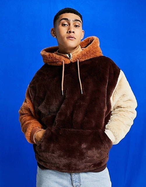 Oversized Faux Fur Hoodie 1