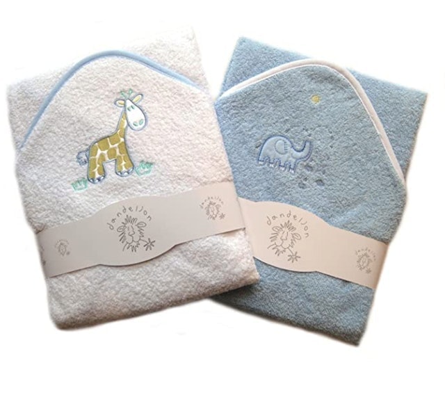 Set of Two Luxury Hooded Baby Bath Towels 1
