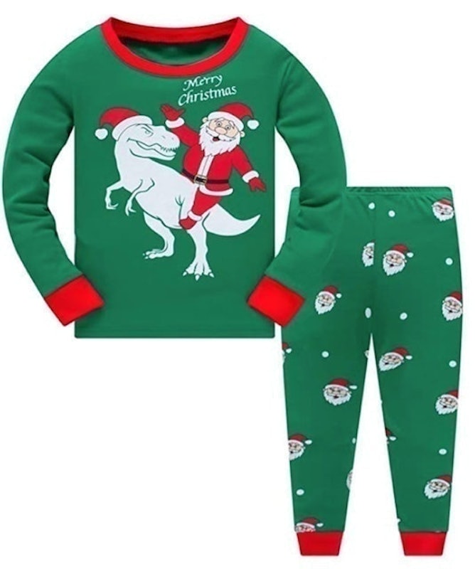 Planet Dinosaur Christmas Pyjama Set 1