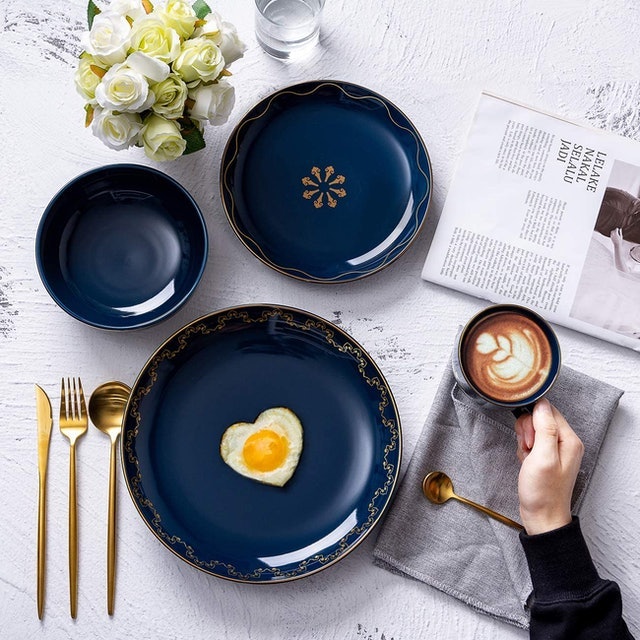 Navy Blue Dinnerware Set  2