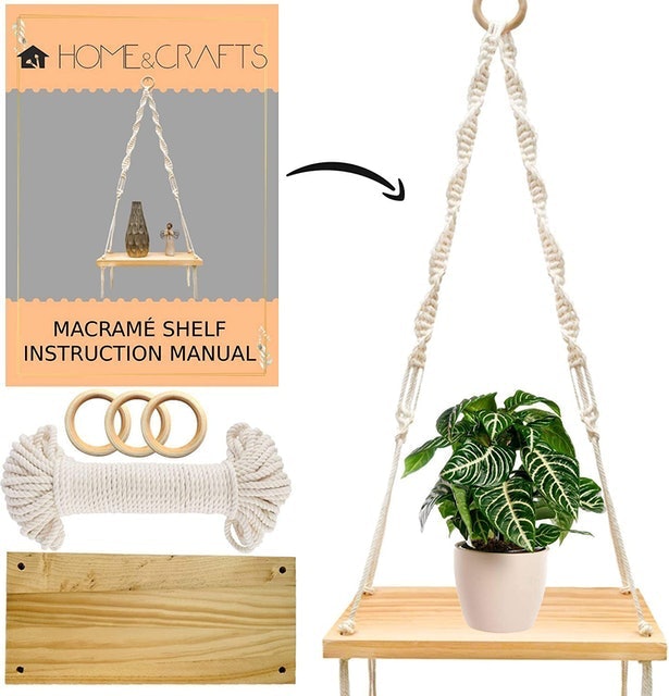Make Your Own Hanging Macrame Shelf Kit 1