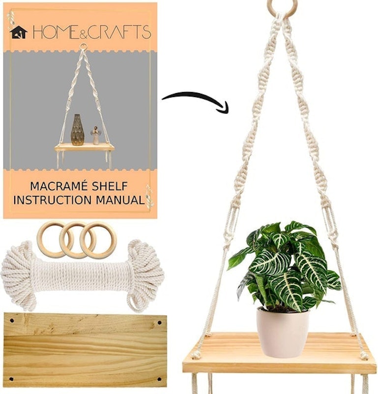 Make Your Own Hanging Macrame Shelf Kit 1