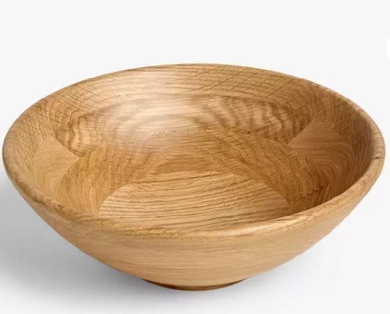 Classic Small Oak Wood Salad Bowl 1