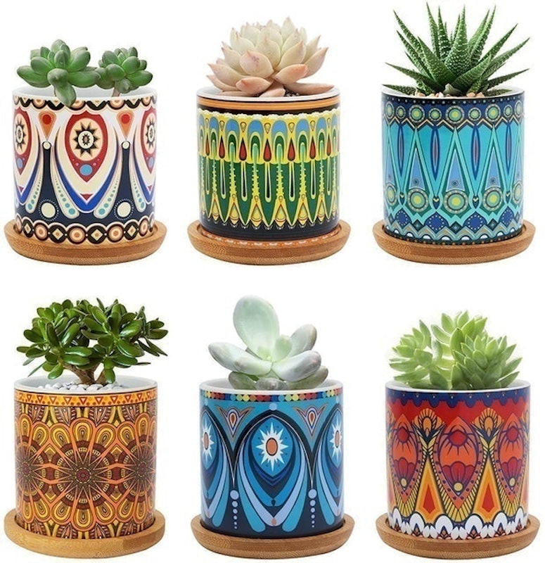 Mandala Patterned Ceramic Pots 1