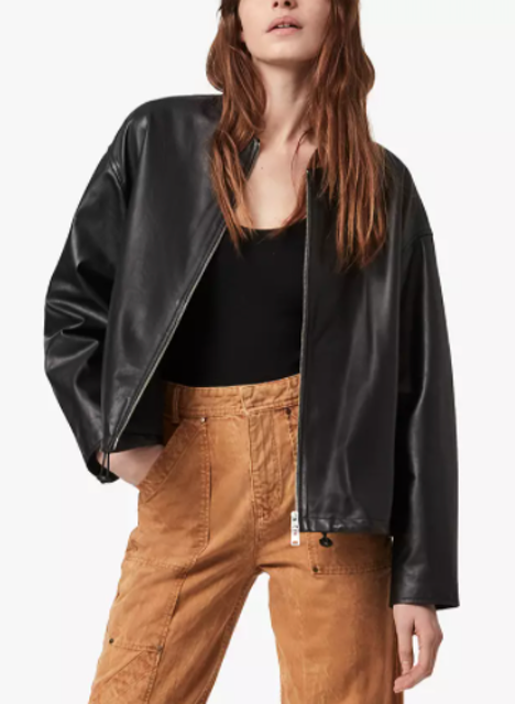 Della Leather Bomber Jacket 3