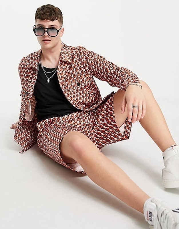 Smart Co-Ord with Retro Geo Print 1