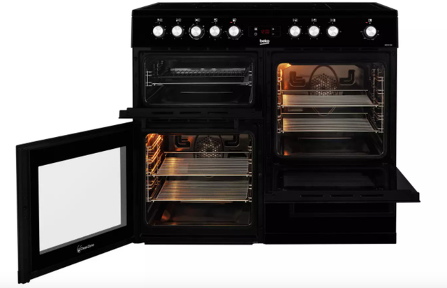 100cm Electric Range Cooker - Black 2