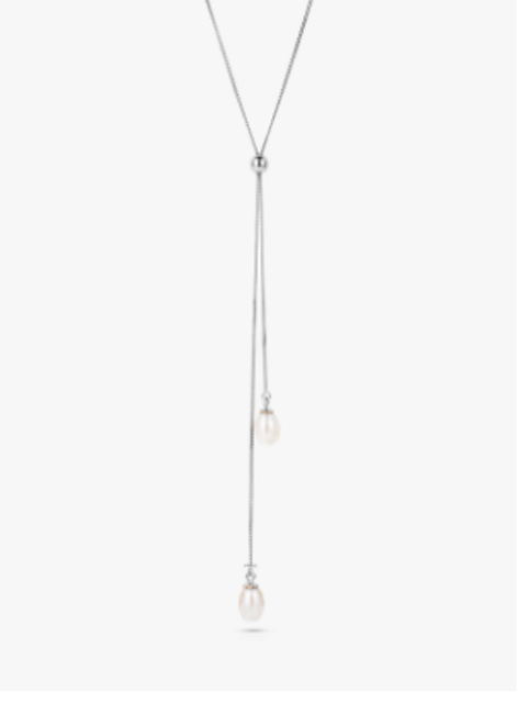 Freshwater Pearl Drop Lariat Necklace 1