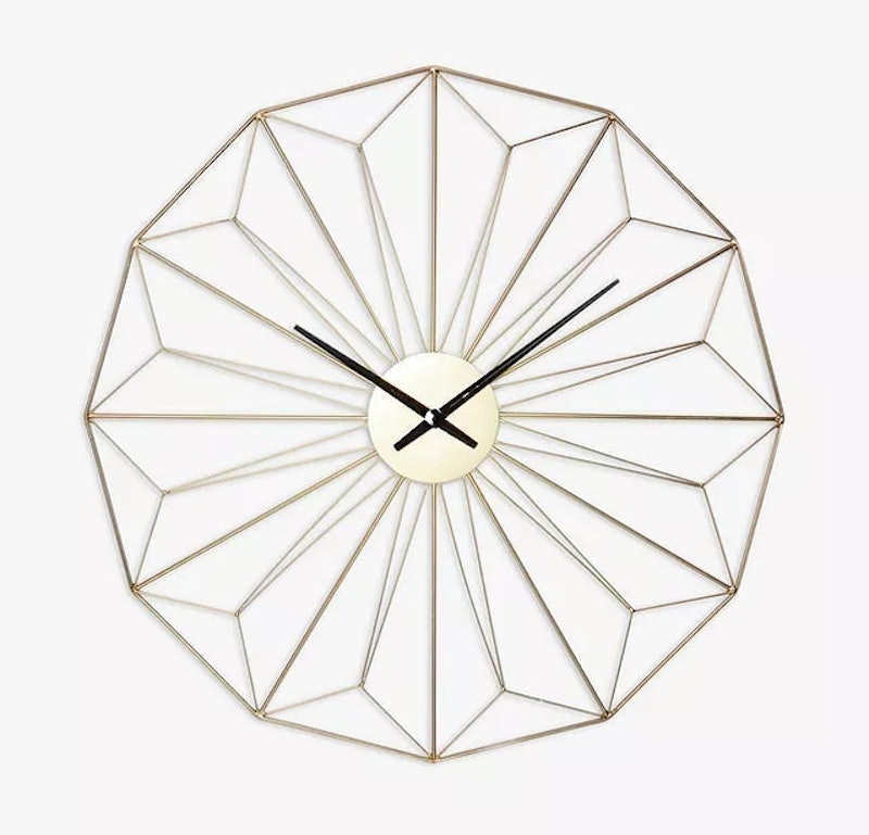 Large Metal Wire Analogue Wall Clock 1