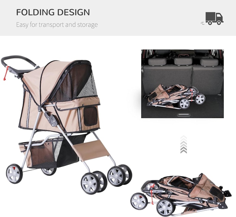 Pet Stroller for Small Miniature Dogs 4