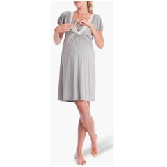 Maternity Meadow Nightdress, Grey