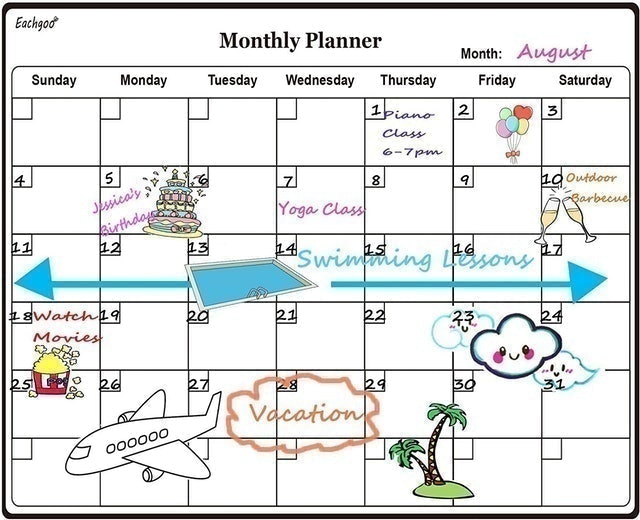 8 Best Whiteboard Calendars UK 2024 4