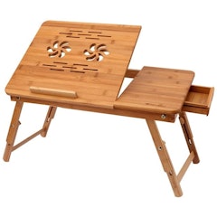 Foldable Bamboo Lapdesk Laptop Stand