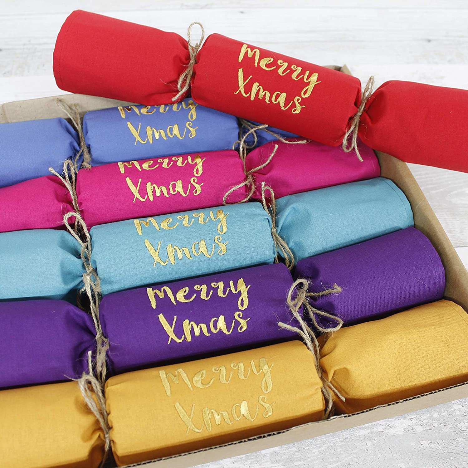 Sustainable Reusable Personalised Christmas Cracker Napkin 1