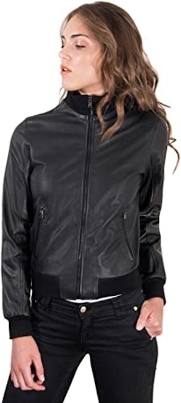 Nappa Lamb Leather Bomber Jacket 1