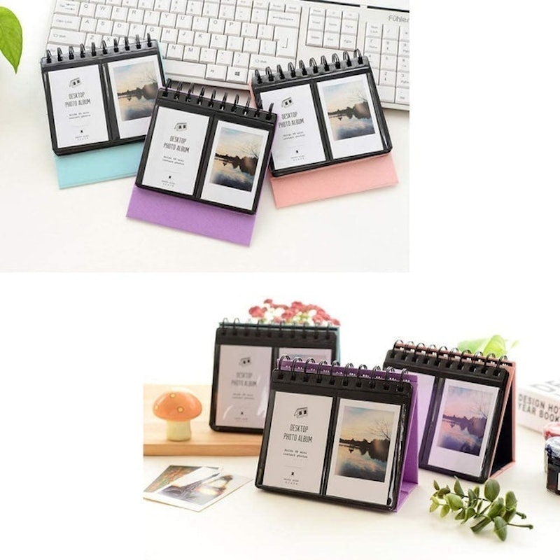 6. Urvoix Mini Desktop Photo Album, Pink 2