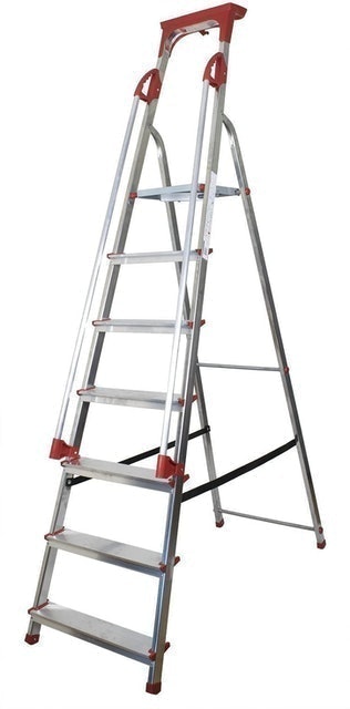 Aluminium Platform Step Ladder - 7 Tread 1