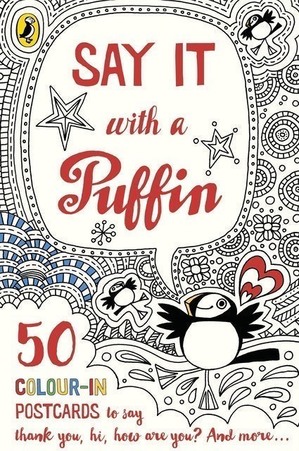 Say It With a Puffin: 50 Colour-In Postcards 1