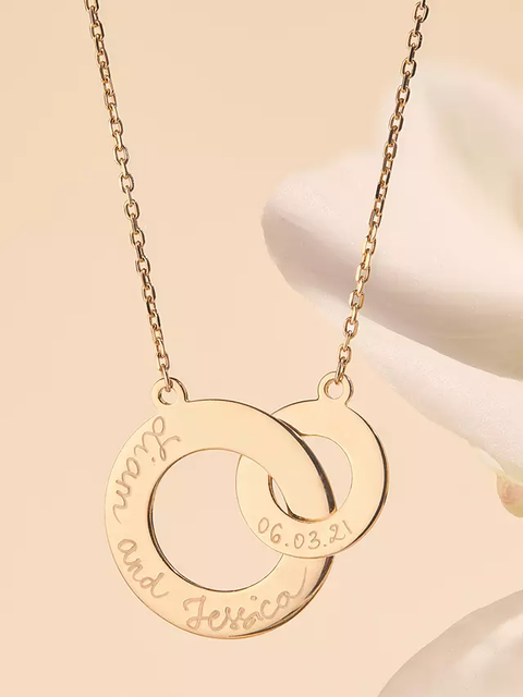 Personalised Intertwined Charm Necklace 2