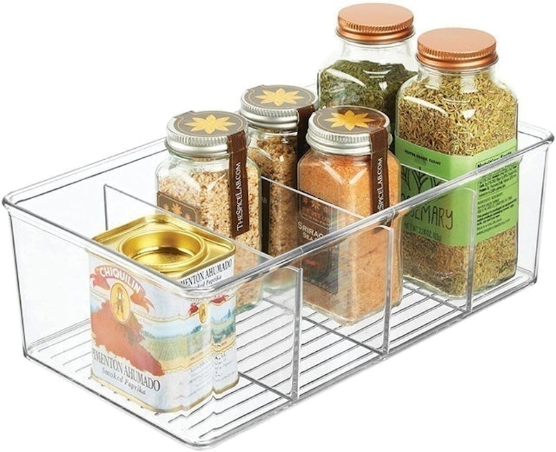 4 Section Kitchen Pantry Food Storage Organiser Bin (Pack of 4) 1