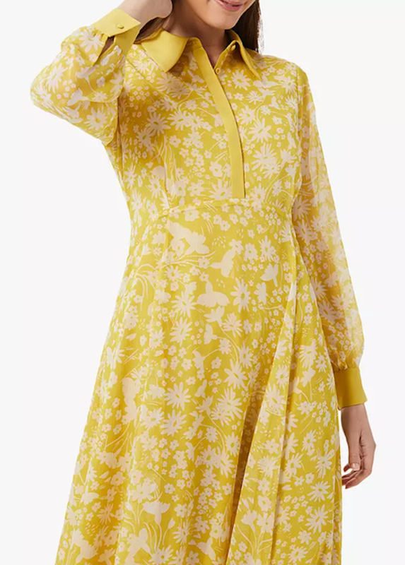 Claudine Floral Print Chiffon Shirt Dress 3