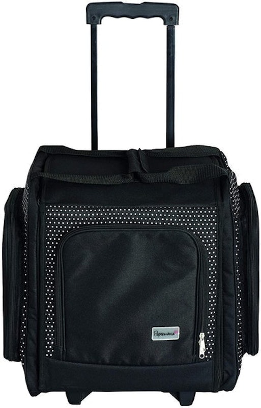 Liquorice Dot Wheelable Craft Tote 1