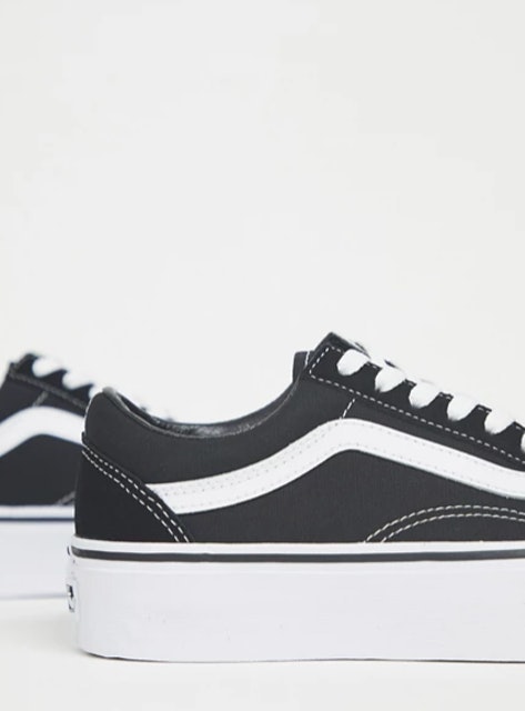 Ward Old Skool Black Platform Trainers 2