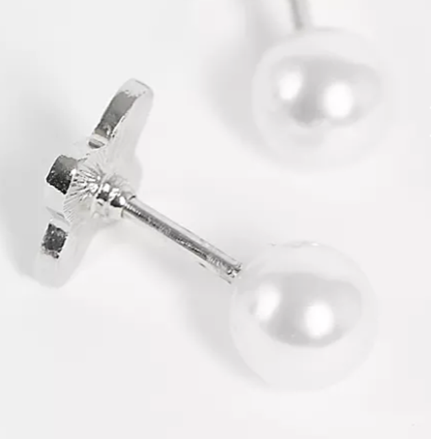 Cufflinks With Diamante and Faux Pearl 3