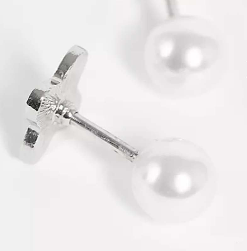 Cufflinks With Diamante and Faux Pearl 3
