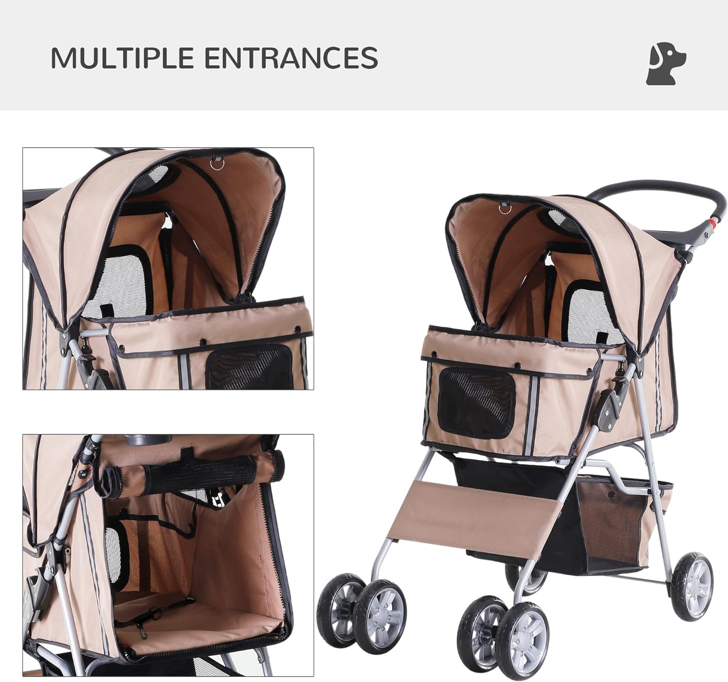 Pet Stroller for Small Miniature Dogs 5