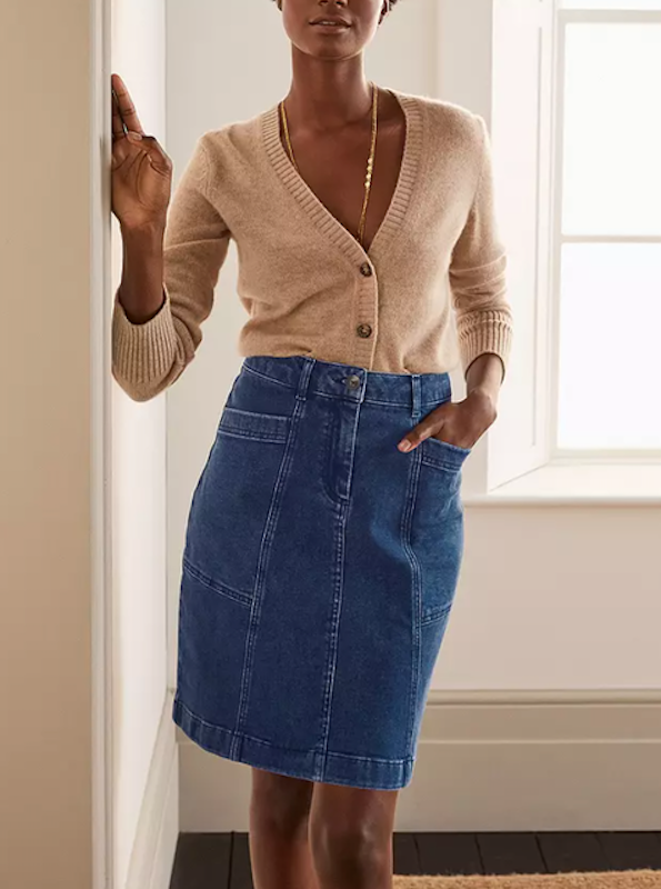 Abingdon Denim Skirt, Mid Vintage 1
