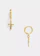 ASOS DESIGN Sterling Silver Hoop Earrings With Crosses and 14k Gold Plate 1