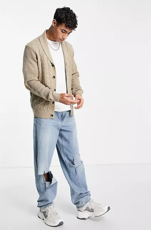 Cable Front Shawl Neck Cardigan 3
