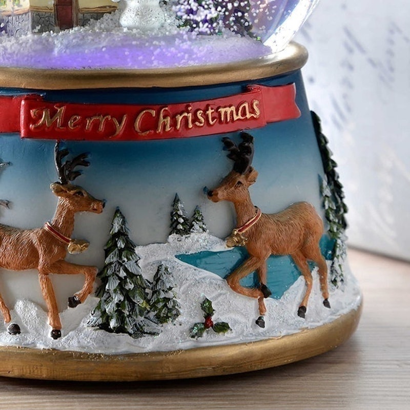 Santa and Sleigh Colour Changing Snow Globe 3