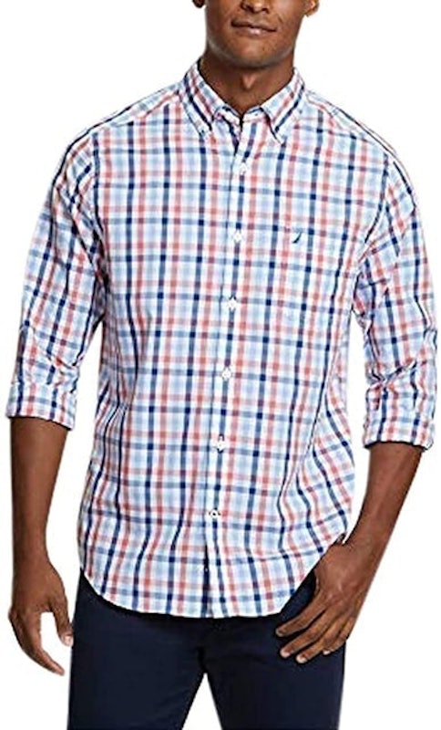 Wrinkle Resistant Long Sleeve Button Front Shirt 1