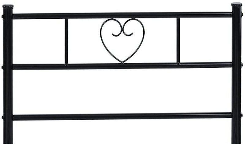 Single Bed Frame Solid 3ft Metal Bed With Heart Shape 2