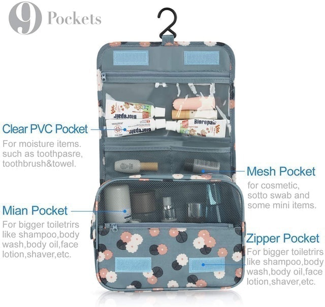Folding Cosmetic Wash Bag with Hook 4