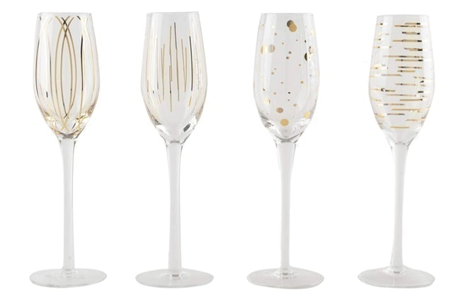 'Cheers' Etched Crystal Champagne Glasses 1