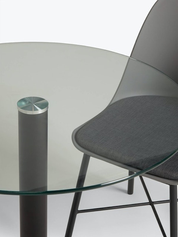 Enzo 2 Seater Glass Round Dining Table 2
