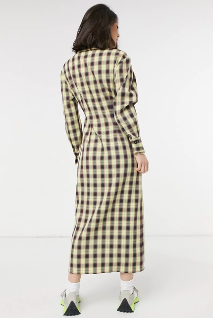 Full Maxi Shirt Dress in Vintage Check 2