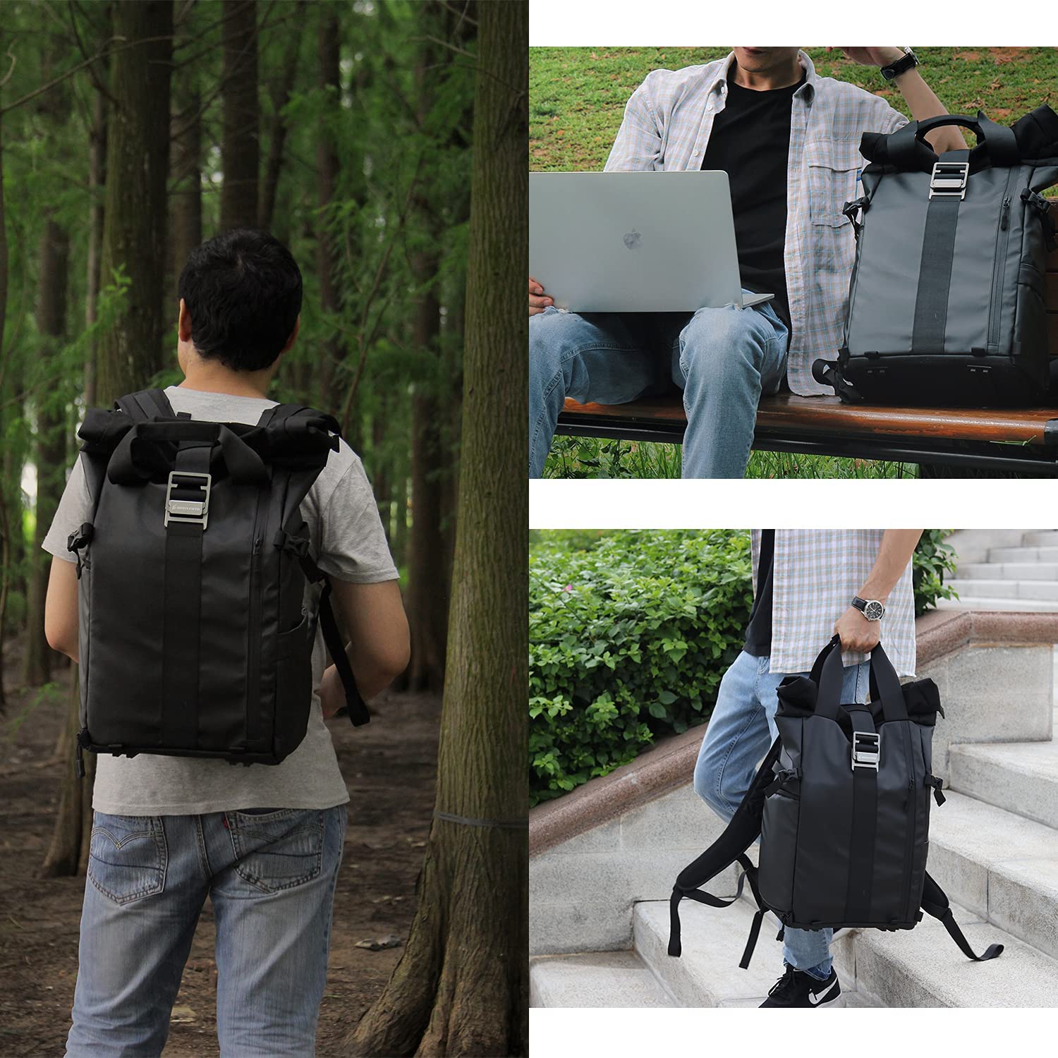 DSLR Camera Rolltop Backpack  3