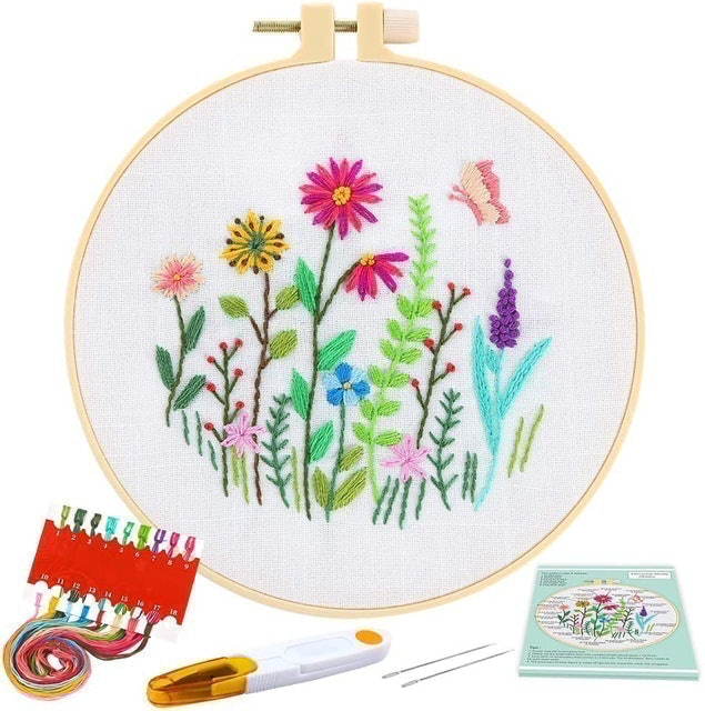 Embroidery Starter Kit with Pattern and Instructions 1