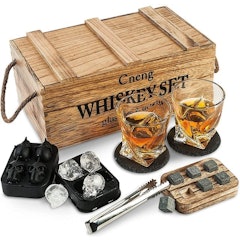 Whiskey Stones and Glasses Gift Set