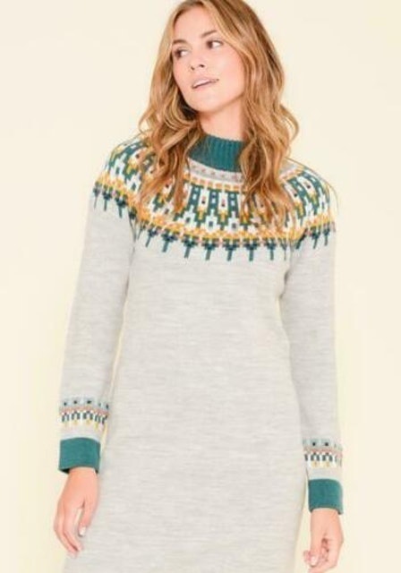 High-Rise Fair Isle Jumper Dress 1