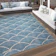 The Rug House Modern Teal Blue Scandi Geometric Rug 1