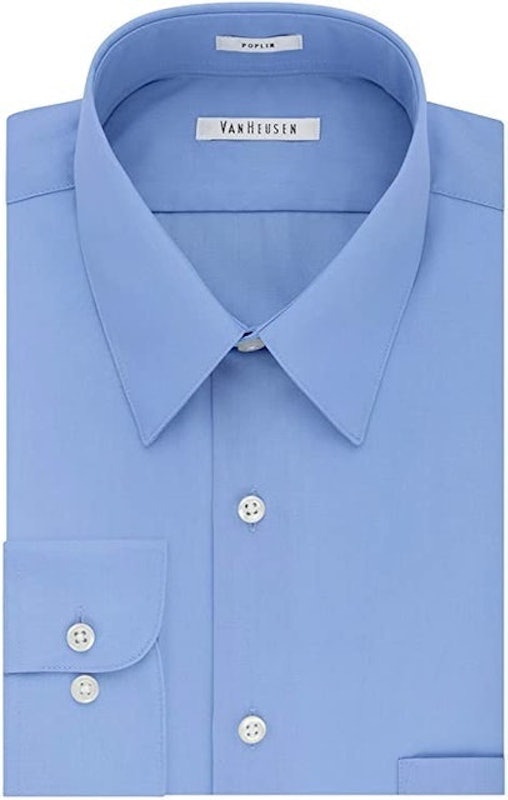 Regular Fit Solid Point Collar Dress Shirt 1