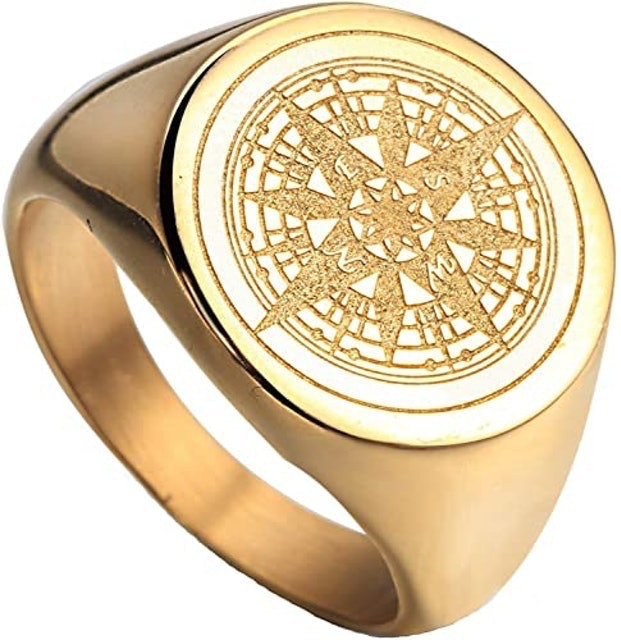 Retro Compass Mysterious Ring 1