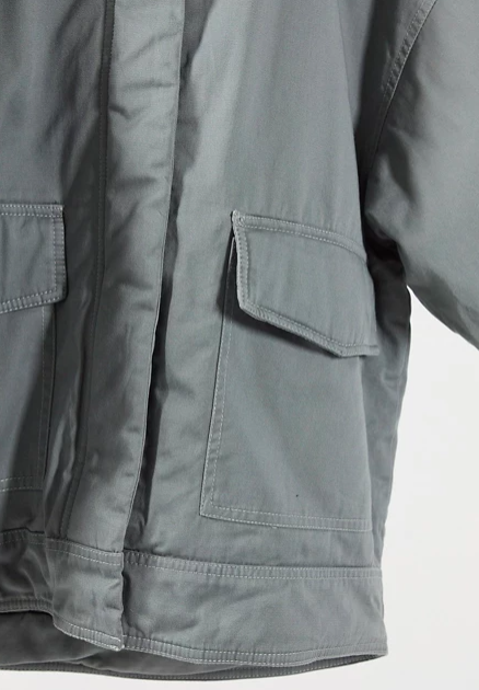 Petite Borg Collared Shacket With Quilted Liner 3