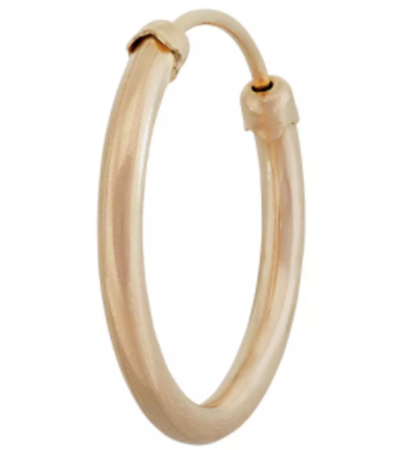 Men's 9ct Yellow Gold 15mm Single Hoop Earring 1